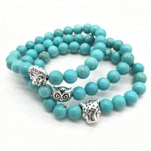 charm bracelets tibetan leopard head yoga natural turquoise stone beaded for women elastic rope bangles, Golden;silver
charm bracelets tibetan leopard head yoga natural turquoise stone beaded for women elastic rope bangles, Golden;silver