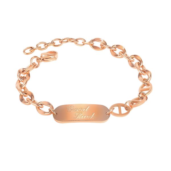 link charm temperament light luxury titanium steel bracelet women's design indifference student friend hand jewelry, Golden;silver
link charm temperament light luxury titanium steel bracelet women's design indifference student friend hand jewelry, Golden;silver