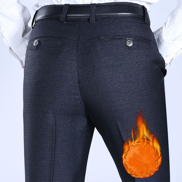 men's pants winter men trousers velvet thicken casual suit keep warm fleece business loose straight stretch long dress, Black
men's pants winter men trousers velvet thicken casual suit keep warm fleece business loose straight stretch long dress, Black