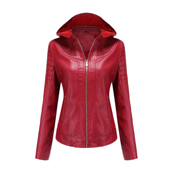 women's leather & faux fmfssom 2021 style hooded autumn winter suede jacket women elegant fashion pu luxury jackets coat, Black
women's leather & faux fmfssom 2021 style hooded autumn winter suede jacket women elegant fashion pu luxury jackets coat, Black