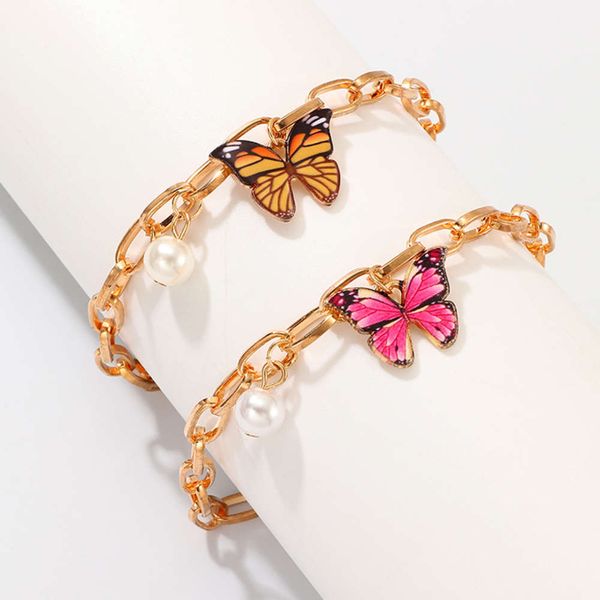 bz1036 accessories creative fashion butterfly pendant pearl bracelet personalized chain for women, Golden;silver
bz1036 accessories creative fashion butterfly pendant pearl bracelet personalized chain for women, Golden;silver