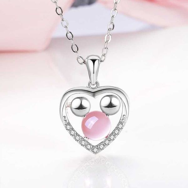 s925 sterling silver dream heart-shaped mouse necklace female clavicle chain chinese zodiac fashion style christmas gift, Black
s925 sterling silver dream heart-shaped mouse necklace female clavicle chain chinese zodiac fashion style christmas gift, Black