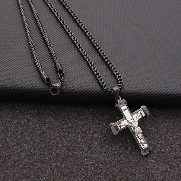 arrival women's simple cross pendant necklace 2.5mm/60cm chain stainless steel black mens for women gift necklaces, Silver
arrival women's simple cross pendant necklace 2.5mm/60cm chain stainless steel black mens for women gift necklaces, Silver