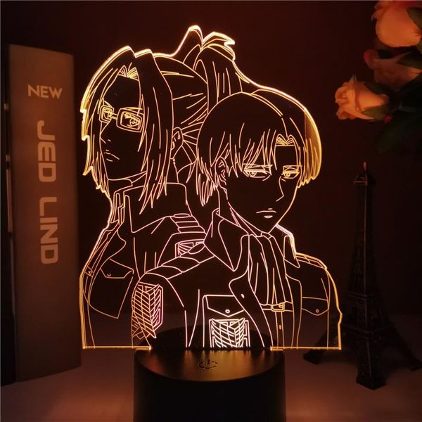 night lights attack on titan levi ackerman acrylic 3d lamp hange zoe for home room decor light child gift led anime
night lights attack on titan levi ackerman acrylic 3d lamp hange zoe for home room decor light child gift led anime