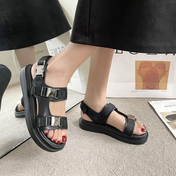 sandals 2021 women platform solid color fashion buckle college style flat heel gladiator outdoor beach woman shoes, Black
sandals 2021 women platform solid color fashion buckle college style flat heel gladiator outdoor beach woman shoes, Black