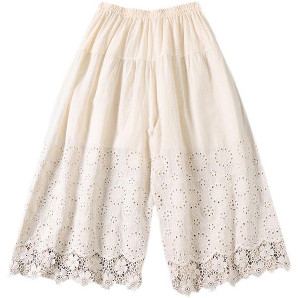 women's pants & capris fairynatural women fairy hollow out lace lolita loose wide leg 2021 spring autumn ladies elastic waist trousers, Black;white
women's pants & capris fairynatural women fairy hollow out lace lolita loose wide leg 2021 spring autumn ladies elastic waist trousers, Black;white