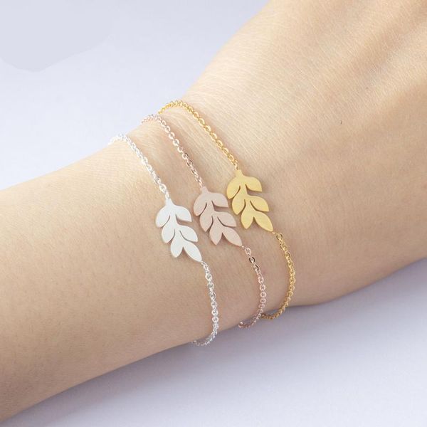 link, chain ethnic jewelry stainless steel leaf bracelet rose gold chains bracelets women wedding charm branch pulseras mujer, Black
link, chain ethnic jewelry stainless steel leaf bracelet rose gold chains bracelets women wedding charm branch pulseras mujer, Black
