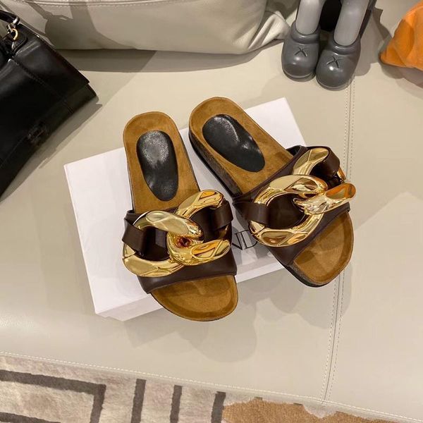 slippers women's chain metal decorative sandals 2021 casual shoes fashion designer luxury, Black
slippers women's chain metal decorative sandals 2021 casual shoes fashion designer luxury, Black