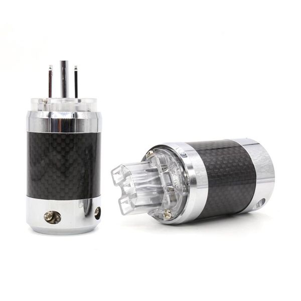 smart power plugs pair carbon fiber rhodium plated us plug connector, iec audio socket hifi
smart power plugs pair carbon fiber rhodium plated us plug connector, iec audio socket hifi
