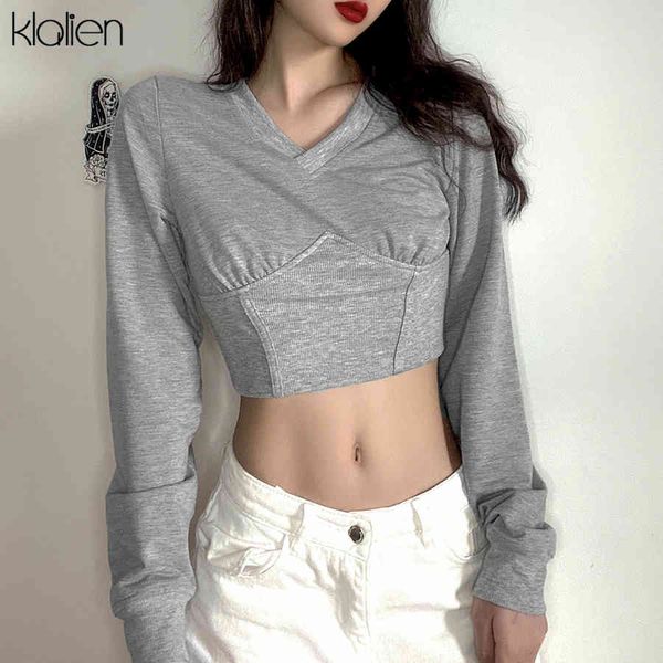 t shirt fashion casual autumn long sleeve v neck solid female high street slim was thin t shirt women simple top, White
t shirt fashion casual autumn long sleeve v neck solid female high street slim was thin t shirt women simple top, White