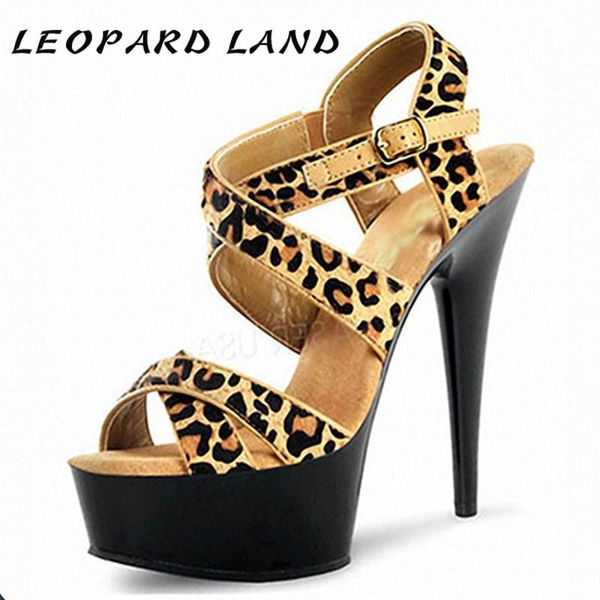 15cm heels super high leopard print hollow out fine night club princess interest sandals lyp, Black
15cm heels super high leopard print hollow out fine night club princess interest sandals lyp, Black