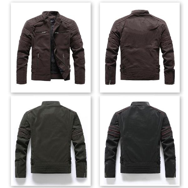 men's jackets 2021 factory direct sale autumn winter matte leather fashion slim fit motorcycle tide brand ride biker retro coats, Black;brown
men's jackets 2021 factory direct sale autumn winter matte leather fashion slim fit motorcycle tide brand ride biker retro coats, Black;brown