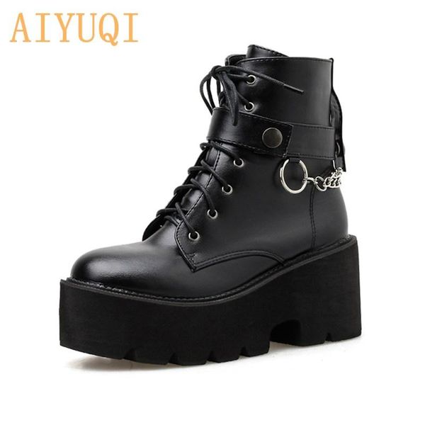 boots aiyuqi ankle women spring woman pumps 2021 punk motorcycle thick-soled lace-up shoe luxury, Black
boots aiyuqi ankle women spring woman pumps 2021 punk motorcycle thick-soled lace-up shoe luxury, Black