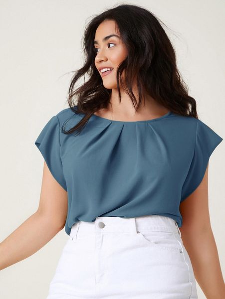 plus fold pleated solid j0uu#, Black
