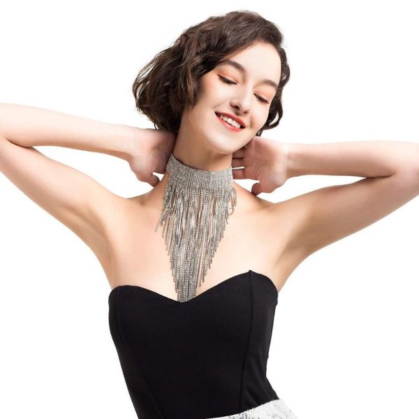 earrings & necklace tassel collar statement for women novelty fashion jewelry 1 set with gift, Silver
earrings & necklace tassel collar statement for women novelty fashion jewelry 1 set with gift, Silver