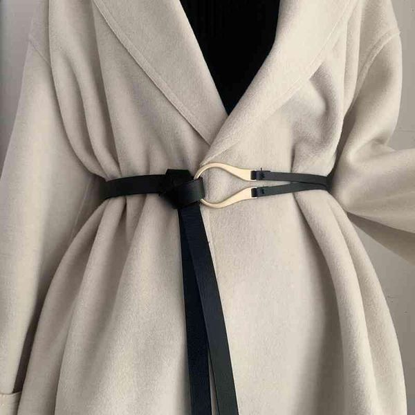 belts wild thin belt u-shaped metal buckle women soft pu leather double layer waistband female ladies knotted long straps, Black;brown
belts wild thin belt u-shaped metal buckle women soft pu leather double layer waistband female ladies knotted long straps, Black;brown
