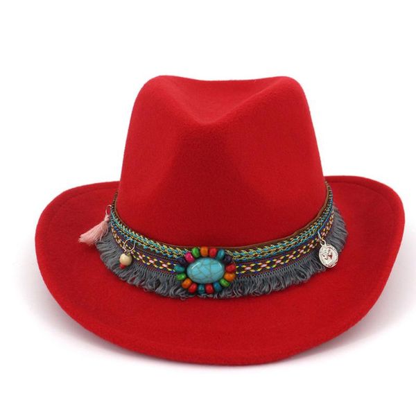 cloches fashion women wool western cowboy hat with tassel ribbon wide brim jazz sombrero hombre
cloches fashion women wool western cowboy hat with tassel ribbon wide brim jazz sombrero hombre