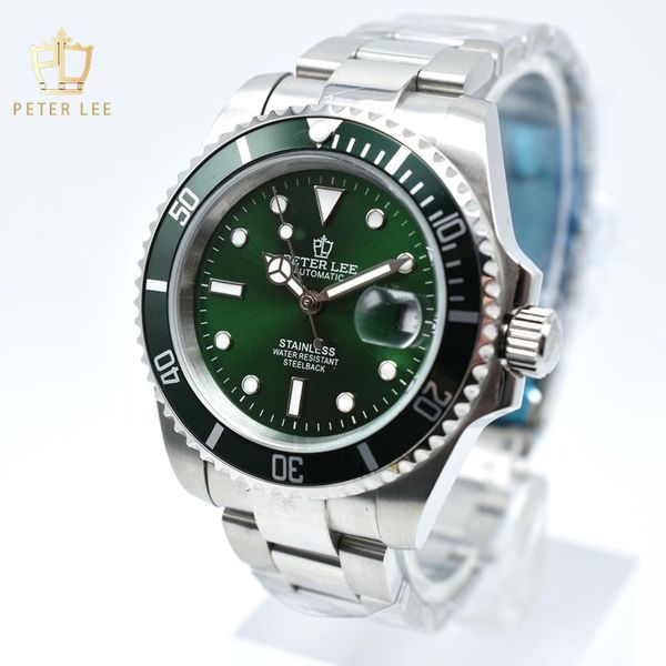 wristwatches peter lee men brand ceramic bezel luminous mechanical designer watch luxury auto date stainless steel automatic wristwatch, Slivery;brown
wristwatches peter lee men brand ceramic bezel luminous mechanical designer watch luxury auto date stainless steel automatic wristwatch, Slivery;brown
