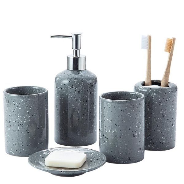 ceramic granite texture bathroom 4/set of push-type lotion bottle/mouthwash cup/toothbrush holder/soap dish supplies bath accessory set
ceramic granite texture bathroom 4/set of push-type lotion bottle/mouthwash cup/toothbrush holder/soap dish supplies bath accessory set