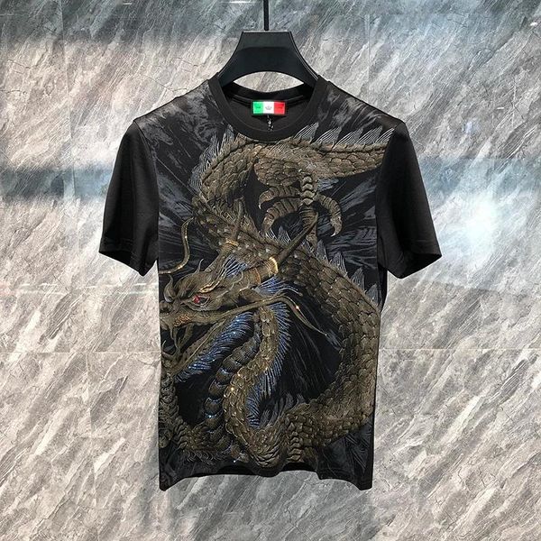 men's t-shirts high-end 3d heavy industry printing short sleeve trendy t-shirt chinese domineering longteng increases wear in summer, White;black
men's t-shirts high-end 3d heavy industry printing short sleeve trendy t-shirt chinese domineering longteng increases wear in summer, White;black