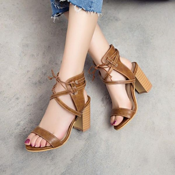 dress shoes pxelena cross tied gladiator sandals women square chunky block high heel rome 2021 summer punk goth quality plus size, Black 
dress shoes pxelena cross tied gladiator sandals women square chunky block high heel rome 2021 summer punk goth quality plus size, Black