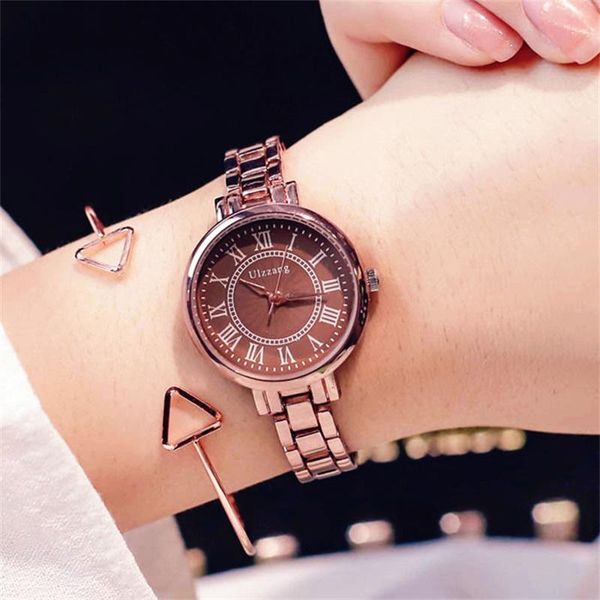 wristwatches retro coffee gold stainless steel women watches ulzzang fashion brand female casual roma scale ladies quartz watch, Slivery;brown
wristwatches retro coffee gold stainless steel women watches ulzzang fashion brand female casual roma scale ladies quartz watch, Slivery;brown