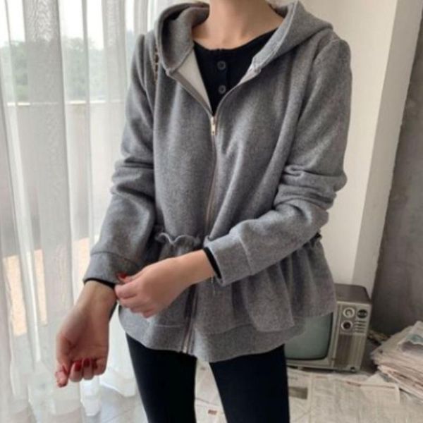 women's jackets popbasic women hooded japan&korea young girl fashion casual simple zipper long sleeve slim jacket 2021/fw coat hoodies, Black;brown
women's jackets popbasic women hooded japan&korea young girl fashion casual simple zipper long sleeve slim jacket 2021/fw coat hoodies, Black;brown