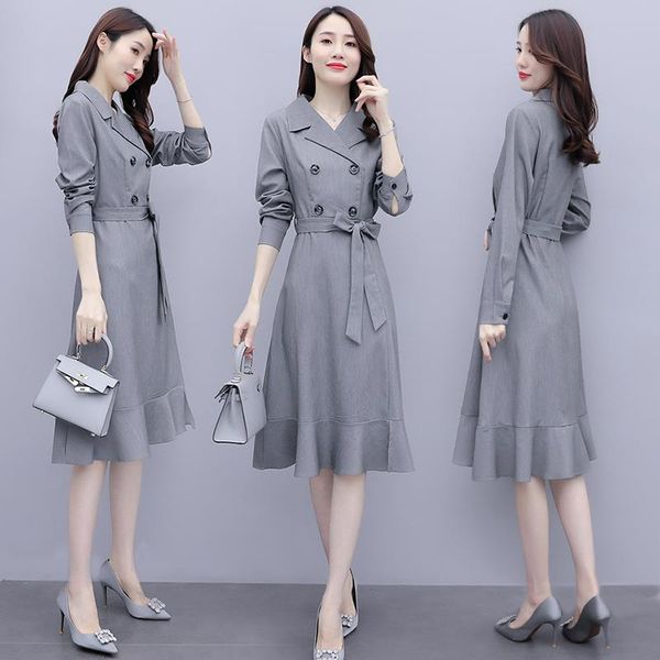 casual dresses autumn long sleeve women dress ladies sashes button office 2021 est fashion midi vestidos de festa, Black;gray
casual dresses autumn long sleeve women dress ladies sashes button office 2021 est fashion midi vestidos de festa, Black;gray