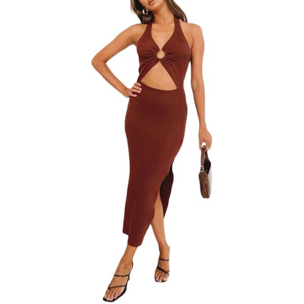 casual dresses 2021 women summer dress, sleeveless neck-hanging wrapped hollow out slimming long solid color midi, Black;gray
casual dresses 2021 women summer dress, sleeveless neck-hanging wrapped hollow out slimming long solid color midi, Black;gray