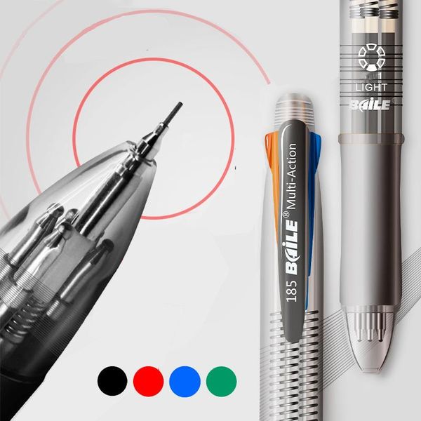 ballpoint pens 5 in 1 multicolor pen marker with black/blue/green/red ink ball 0.7mm+1pcs automatic pencil 0.5mm for writing, Blue;orange
ballpoint pens 5 in 1 multicolor pen marker with black/blue/green/red ink ball 0.7mm+1pcs automatic pencil 0.5mm for writing, Blue;orange