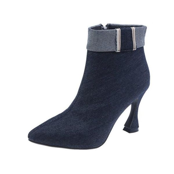 boots women 2021 autumn ankle for thin heel zipper casual female shoes denim botas mujer, Black
boots women 2021 autumn ankle for thin heel zipper casual female shoes denim botas mujer, Black
