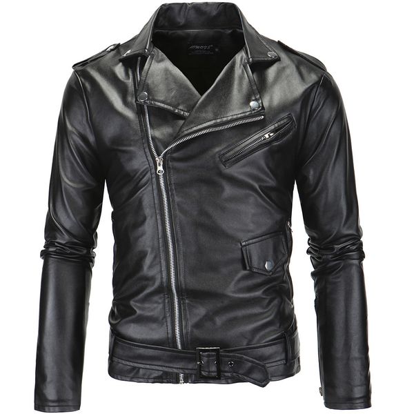men's suits & blazers pijtrl leather jacket pu with casual male zipper motorcycle urban clothing b2zs, White;black
men's suits & blazers pijtrl leather jacket pu with casual male zipper motorcycle urban clothing b2zs, White;black