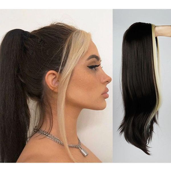 black long straight wig for women both sides gold hair middle part heat resistant wavy cosplay girl1
black long straight wig for women both sides gold hair middle part heat resistant wavy cosplay girl1