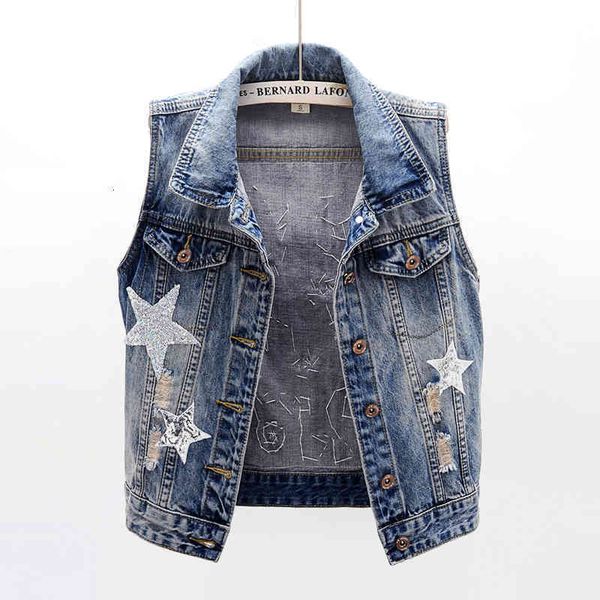 women's jackets jackets summer fashion star sequins short denim women waistcoat sleeveless jacket coat vintage slim jeans vest female j, Black;brown
women's jackets jackets summer fashion star sequins short denim women waistcoat sleeveless jacket coat vintage slim jeans vest female j, Black;brown