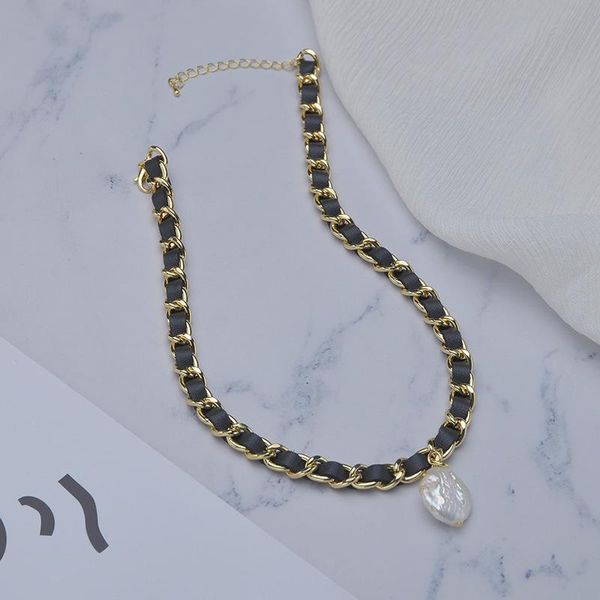 chokers allme punk hip hop twisted black leather necklaces for women cool irregular pearl gold linked chain necklace gifts, Golden;silver
chokers allme punk hip hop twisted black leather necklaces for women cool irregular pearl gold linked chain necklace gifts, Golden;silver