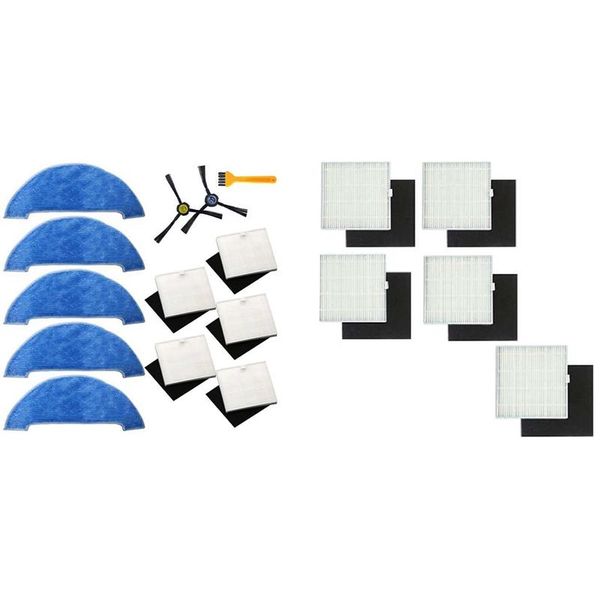 -2 set vacuum cleaner parts: 1 hepa filter sponge & side brush mop cleaners 
-2 set vacuum cleaner parts: 1 hepa filter sponge & side brush mop cleaners