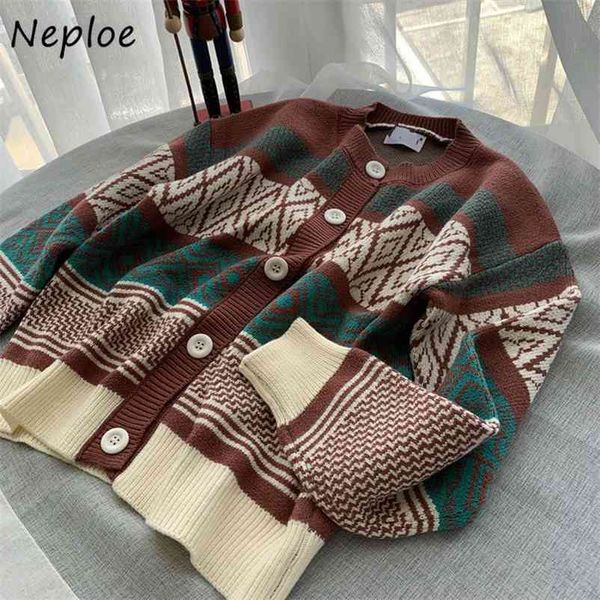 retro panelled stitching sweater geometric pattern all-match knitted cardigan casual soft o-neck chic button coat 210422, White;black
retro panelled stitching sweater geometric pattern all-match knitted cardigan casual soft o-neck chic button coat 210422, White;black