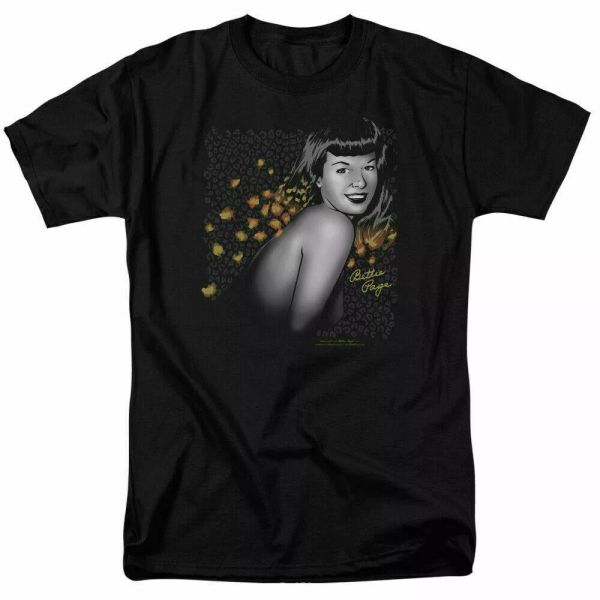 bettie page leopard hair t shirt licensed 1950's queen of pinups model tee black, White;black
bettie page leopard hair t shirt licensed 1950's queen of pinups model tee black, White;black