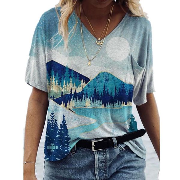 oversized ladies summer v-neck print natural scenery t shirt women casual streetwear plus size female tee 2021 women's t-shirt, White
oversized ladies summer v-neck print natural scenery t shirt women casual streetwear plus size female tee 2021 women's t-shirt, White