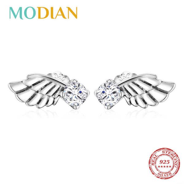 genuine 925 sterling silver fashion angle flying wings stud earrings for women girls earring aaa clear cz jewelry 210707, Golden;silver
genuine 925 sterling silver fashion angle flying wings stud earrings for women girls earring aaa clear cz jewelry 210707, Golden;silver