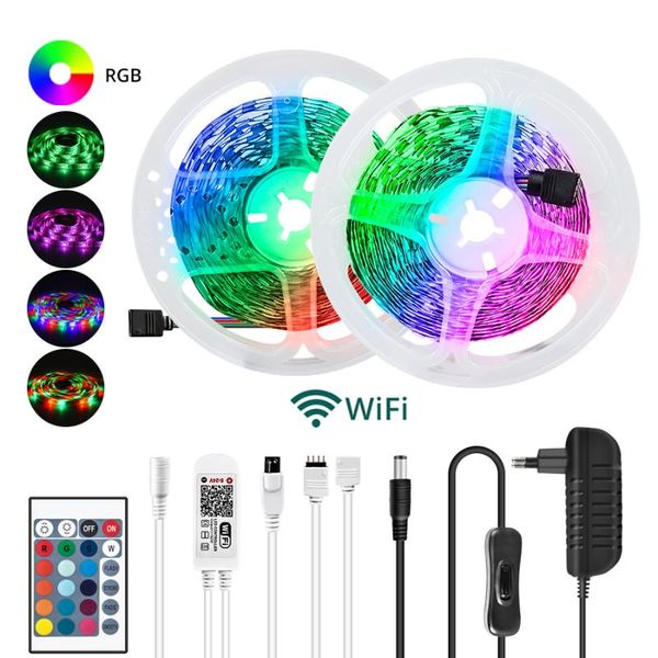 strips 5m 10m 15m 2835 led light strip 12v rgb wifi flexible ribbon tape with remote+adapter home party decor
strips 5m 10m 15m 2835 led light strip 12v rgb wifi flexible ribbon tape with remote+adapter home party decor