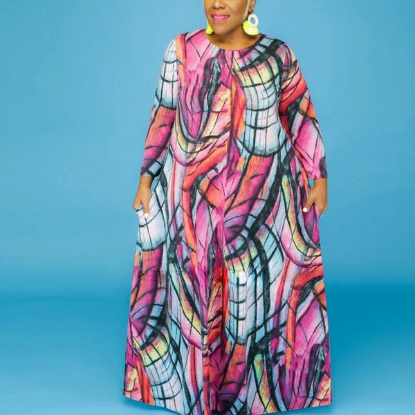women dress plus size dresses for 4xl 5xl elegant geometrical print long sleeve floor length straight loose evening party vestidos, Black;gray
women dress plus size dresses for 4xl 5xl elegant geometrical print long sleeve floor length straight loose evening party vestidos, Black;gray