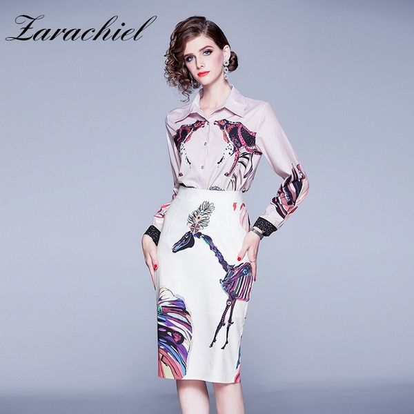 summer autumn fashion suits women's elegant shirt blouse and vintage cartoon printed knee length skirt 2 pieces set 210416, White
summer autumn fashion suits women's elegant shirt blouse and vintage cartoon printed knee length skirt 2 pieces set 210416, White