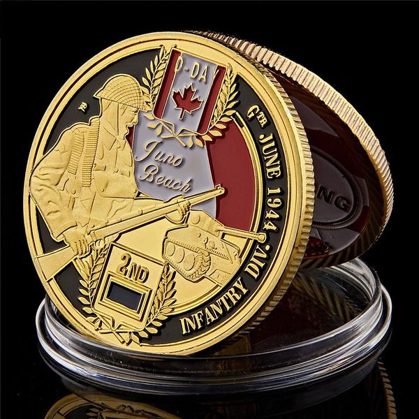 Souvenir Coins Commemorative WW II D-Day Normandy Juno Beach Military Canadian The 3rd Infantry Division Gold Memorial Challenge Coin Collectibles
Souvenir Coins Commemorative WW II D-Day Normandy Juno Beach Military Canadian The 3rd Infantry Division Gold Memorial Challenge Coin Collectibles