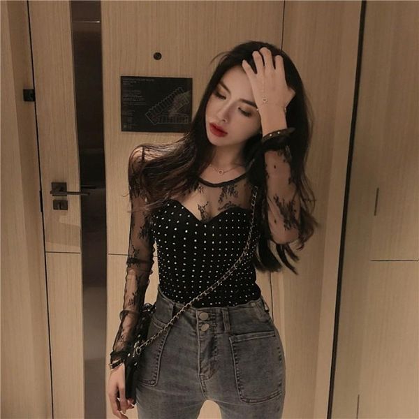 women's blouses & shirts lace mesh shirt embroidery patchwork women casual long sleeve chiffon blouse ladies slim fit female blusa, White
women's blouses & shirts lace mesh shirt embroidery patchwork women casual long sleeve chiffon blouse ladies slim fit female blusa, White