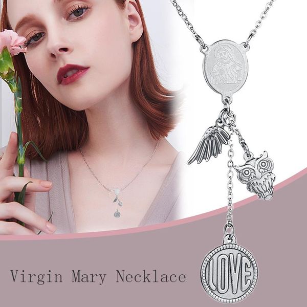 pendant necklaces engagement religious wedding gift anniversary link chain virgin mary hollow out christain jewelry necklace, Silver
pendant necklaces engagement religious wedding gift anniversary link chain virgin mary hollow out christain jewelry necklace, Silver