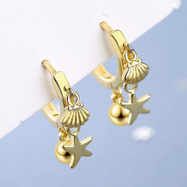 hoop & huggie fashion lovely small earrings for women pentagram star shell beads copper huggies trendy earring piercing accessories, Golden;silver
hoop & huggie fashion lovely small earrings for women pentagram star shell beads copper huggies trendy earring piercing accessories, Golden;silver