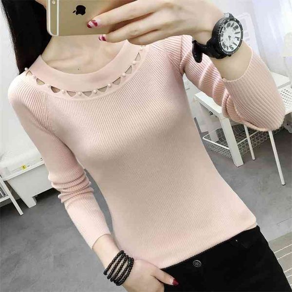 autumn and winter foreign style loose round neck knitted women's long-sleeved pullover sweater worn inside outside 210427, White;black
autumn and winter foreign style loose round neck knitted women's long-sleeved pullover sweater worn inside outside 210427, White;black