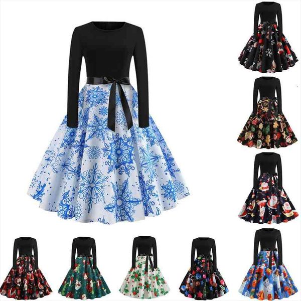 cosutmes christmas robe 50s 60s women dresses chic vintage snowflakes print long sleeve elegant winter xmas party vestido, Black;gray
cosutmes christmas robe 50s 60s women dresses chic vintage snowflakes print long sleeve elegant winter xmas party vestido, Black;gray