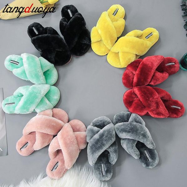 slippers women winter plush warm flat indoor shoes female fashion cross strap home pink fluffy slides, Black
slippers women winter plush warm flat indoor shoes female fashion cross strap home pink fluffy slides, Black